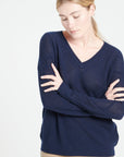 Pure Cashmere 2 ply V-Neck Sweater w/Stitch (Lilly 31)