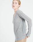 Pure Cashmere 2 ply V-Neck Sweater w/Stitch (Lilly 31)
