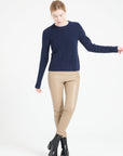 Pure Cashmere 4 ply Round Neck Sweater w/Ribbing (Lilly 32)