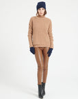 Pure Cashmere 4 ply Round Neck Sweater w/Ribbing (Lilly 32)