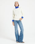 Pure Cashmere 4 ply Round Neck Sweater w/Ribbing (Lilly 32)