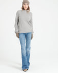 Pure Cashmere Rib Knit High Neck Sweater (Mia 1)