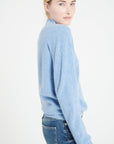 Pure Cashmere Rib Knit High Neck Sweater (Mia 1)
