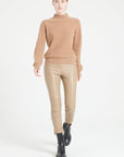 Pure Cashmere Rib Knit High Neck Sweater (Mia 1)