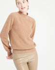 Pure Cashmere Rib Knit High Neck Sweater (Mia 1)