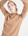 Pure Cashmere Rib Knit High Neck Sweater (Mia 1)