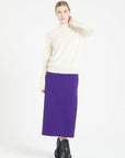 Pure Cashmere Rib Knit High Neck Sweater (Mia 1)