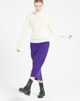 Pure Cashmere Rib Knit High Neck Sweater (Mia 1)