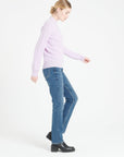 Pure Cashmere Rib Knit High Neck Sweater (Mia 1)