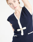 Pure Cashmere Milano Knit V-Neck Midi Dress (Mia 2)
