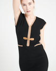 Pure Cashmere Milano Knit V-Neck Midi Dress (Mia 2)