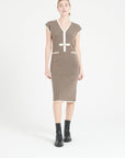 Pure Cashmere Milano Knit V-Neck Midi Dress (Mia 2)