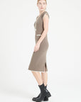 Pure Cashmere Milano Knit V-Neck Midi Dress (Mia 2)