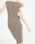 Pure Cashmere Milano Knit V-Neck Midi Dress (Mia 2)