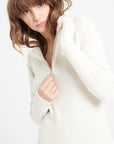 Pure Cashmere 2 ply Zip Neck Ribbed Sweater (Mia 4)