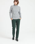 Pure Cashmere 2 ply Zip Neck Ribbed Sweater (Mia 4)
