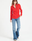 Pure Cashmere 2 ply Zip Neck Ribbed Sweater (Mia 4)
