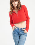 Pure Cashmere 2 ply Zip Neck Ribbed Sweater (Mia 4)