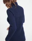 Pure Cashmere Turtleneck Ribbed Sweater (Mia 5)