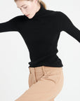 Pure Cashmere Turtleneck Ribbed Sweater (Mia 5)