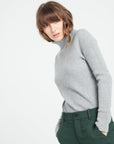 Pure Cashmere Turtleneck Ribbed Sweater (Mia 5)