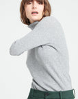 Pure Cashmere Turtleneck Ribbed Sweater (Mia 5)