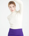 Pure Cashmere Turtleneck Ribbed Sweater (Mia 5)