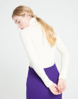 Pure Cashmere Turtleneck Ribbed Sweater (Mia 5)