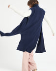 Pure Cashmere Long Sleeveless Ribbed Cardigan (Mia 6)