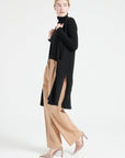 Pure Cashmere Long Sleeveless Ribbed Cardigan (Mia 6)