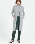 Pure Cashmere Long Sleeveless Ribbed Cardigan (Mia 6)