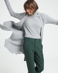 Pure Cashmere Long Sleeveless Ribbed Cardigan (Mia 6)