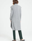 Pure Cashmere Long Sleeveless Ribbed Cardigan (Mia 6)