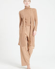 Pure Cashmere Long Sleeveless Ribbed Cardigan (Mia 6)