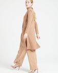 Pure Cashmere Long Sleeveless Ribbed Cardigan (Mia 6)