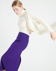 Pure Cashmere Long Sleeveless Ribbed Cardigan (Mia 6)