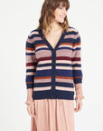 Pure Cashmere 6 ply V-Neck Cardigan w/Puffed Sleeves (Mia 11)