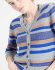 Pure Cashmere 6 ply V-Neck Cardigan w/Puffed Sleeves (Mia 11)