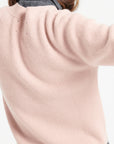 Pure Cashmere 2 ply Short Sleeve V-Neck Cardigan w/Ribbed Stitching (Mia 13)