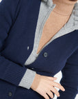 Pure Cashmere Ribbed V-Neck Cardigan (Mia 14)