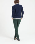 Pure Cashmere Ribbed V-Neck Cardigan (Mia 14)