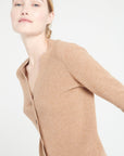 Pure Cashmere Ribbed V-Neck Cardigan (Mia 14)