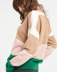 Pure Cashmere 2 ply Boat Neck Sweater w/MultiColor (Mia 15)