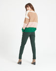 Pure Cashmere 2 ply Boat Neck Sweater w/MultiColor (Mia 15)