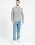 Pure Cashmere 6 ply Round Neck Sweater w/Cable Knit (Zach 1)
