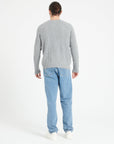 Pure Cashmere 6 ply Round Neck Sweater w/Cable Knit (Zach 1)