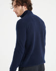 Pure Cashmere Funnel Neck Sweater w/Zip (Zach 2)