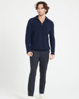 Pure Cashmere Funnel Neck Sweater w/Zip (Zach 2)