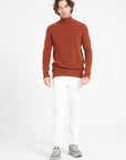 Pure Cashmere Funnel Neck Sweater w/Zip (Zach 2)
