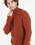 Pure Cashmere Funnel Neck Sweater w/Zip (Zach 2)